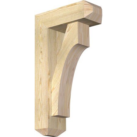 Ekena Millwork Westlake Craftsman Rough Sawn Bracket w/ Offset Brace, Douglas Fir, 6"W x 16"D x 28"H BKT0604X16X28WTL04RDF